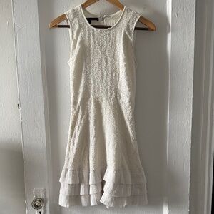 Theory Cream Textured Kids Dress